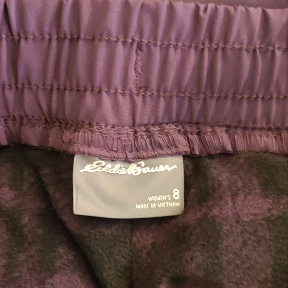 NWT ☆ Eddie Bauer Purple Fleece Lined Pant Size 8 - Picture 11 of 13